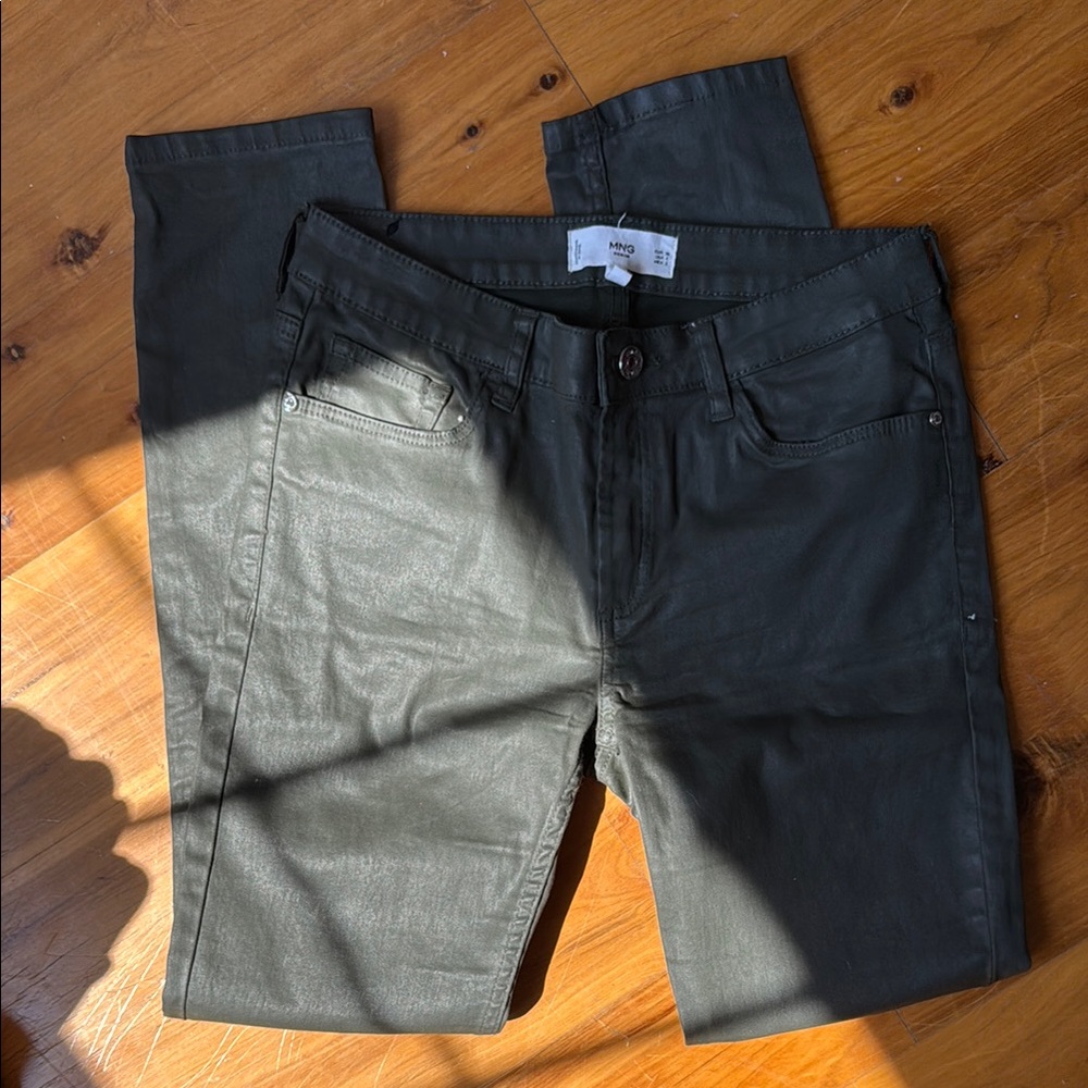Mango Skinny Pants in Dark Green